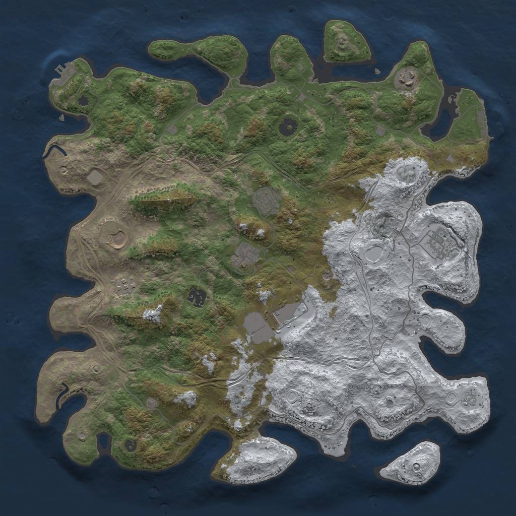 Rust Map: Procedural Map, Size: 4250, Seed: 973754, 17 Monuments