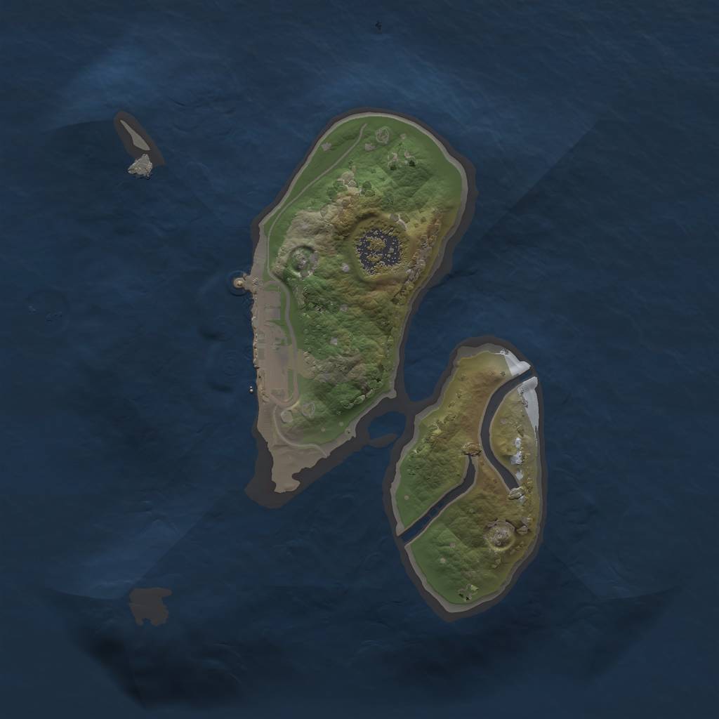 Rust Map: Procedural Map, Size: 1600, Seed: 379232843, 5 Monuments