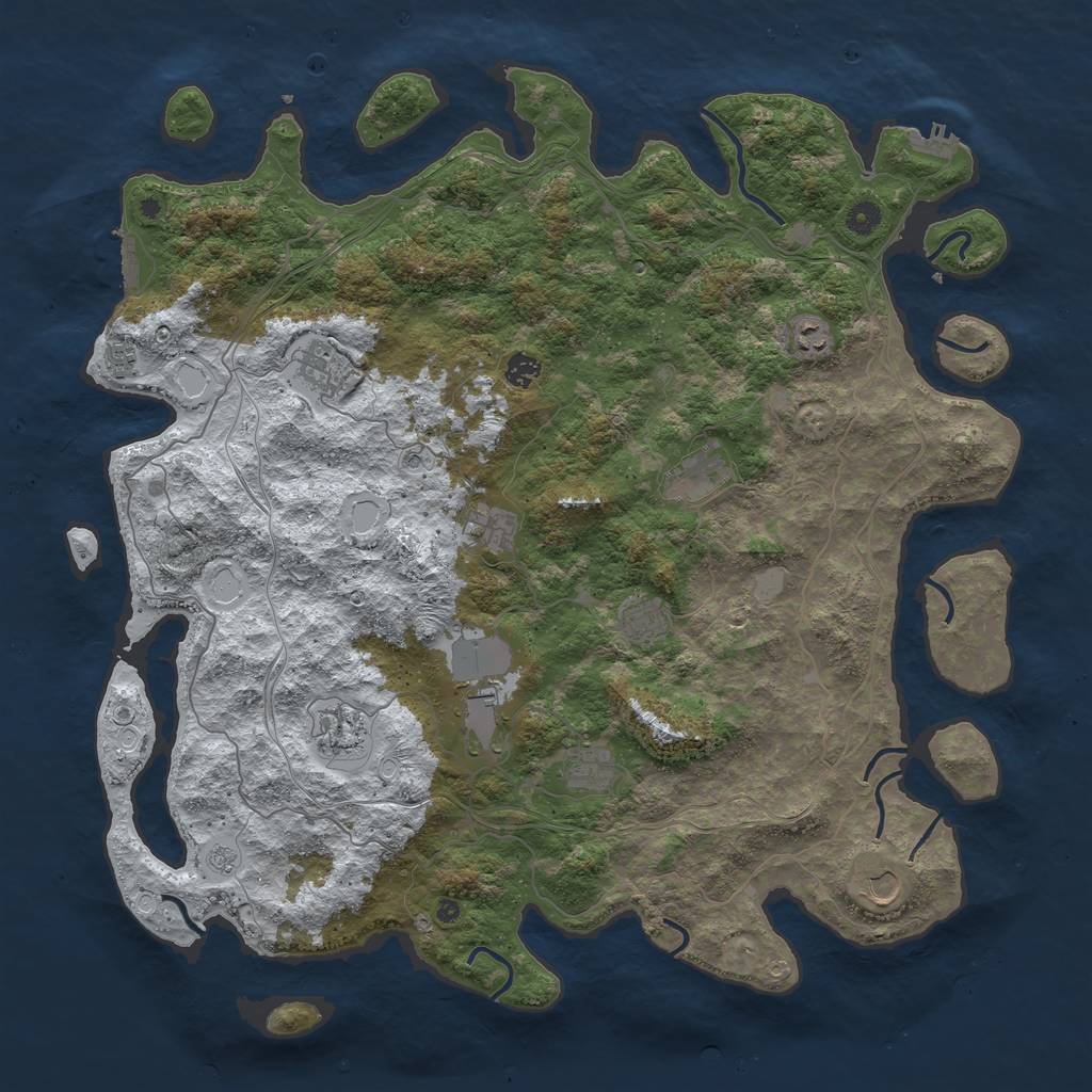 Rust Map: Procedural Map, Size: 4800, Seed: 473838383, 20 Monuments