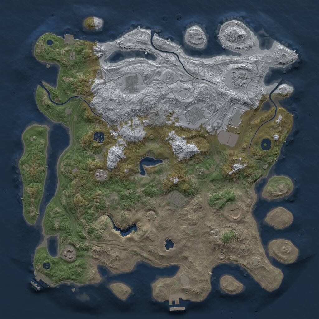 Rust Map: Procedural Map, Size: 4250, Seed: 294550, 15 Monuments