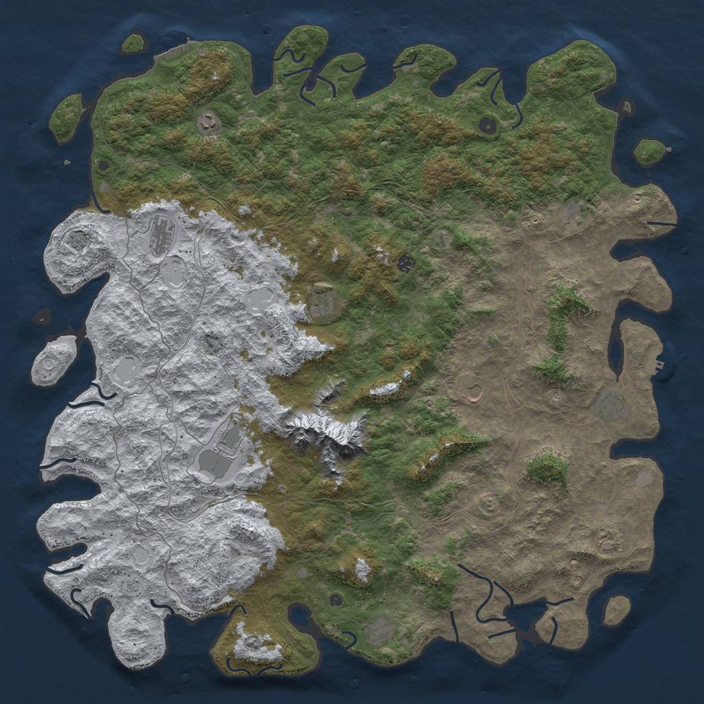 Rust Map: Procedural Map, Size: 6000, Seed: 8004890, 20 Monuments