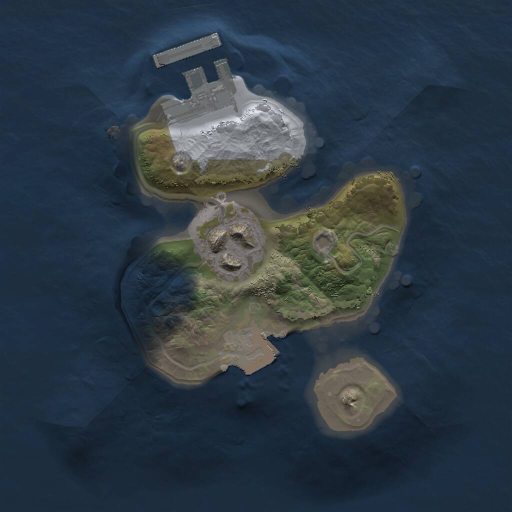 Rust Map: Procedural Map, Size: 1500, Seed: 45464564, 3 Monuments