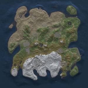 Thumbnail Rust Map: Procedural Map, Size: 3500, Seed: 734562895, 18 Monuments