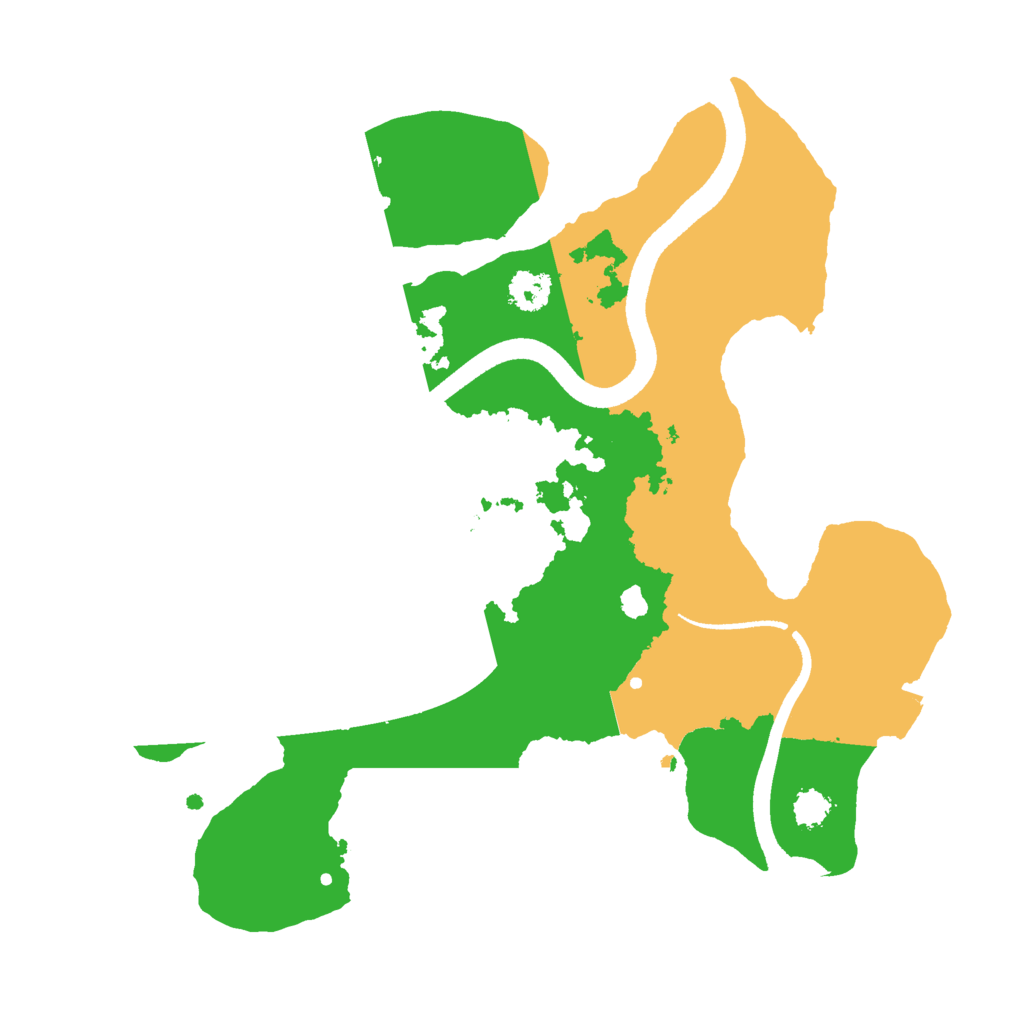 Biome Rust Map: Procedural Map, Size: 2500, Seed: 1295103125