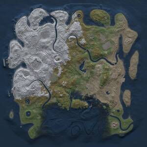 Thumbnail Rust Map: Procedural Map, Size: 4250, Seed: 37631, 15 Monuments