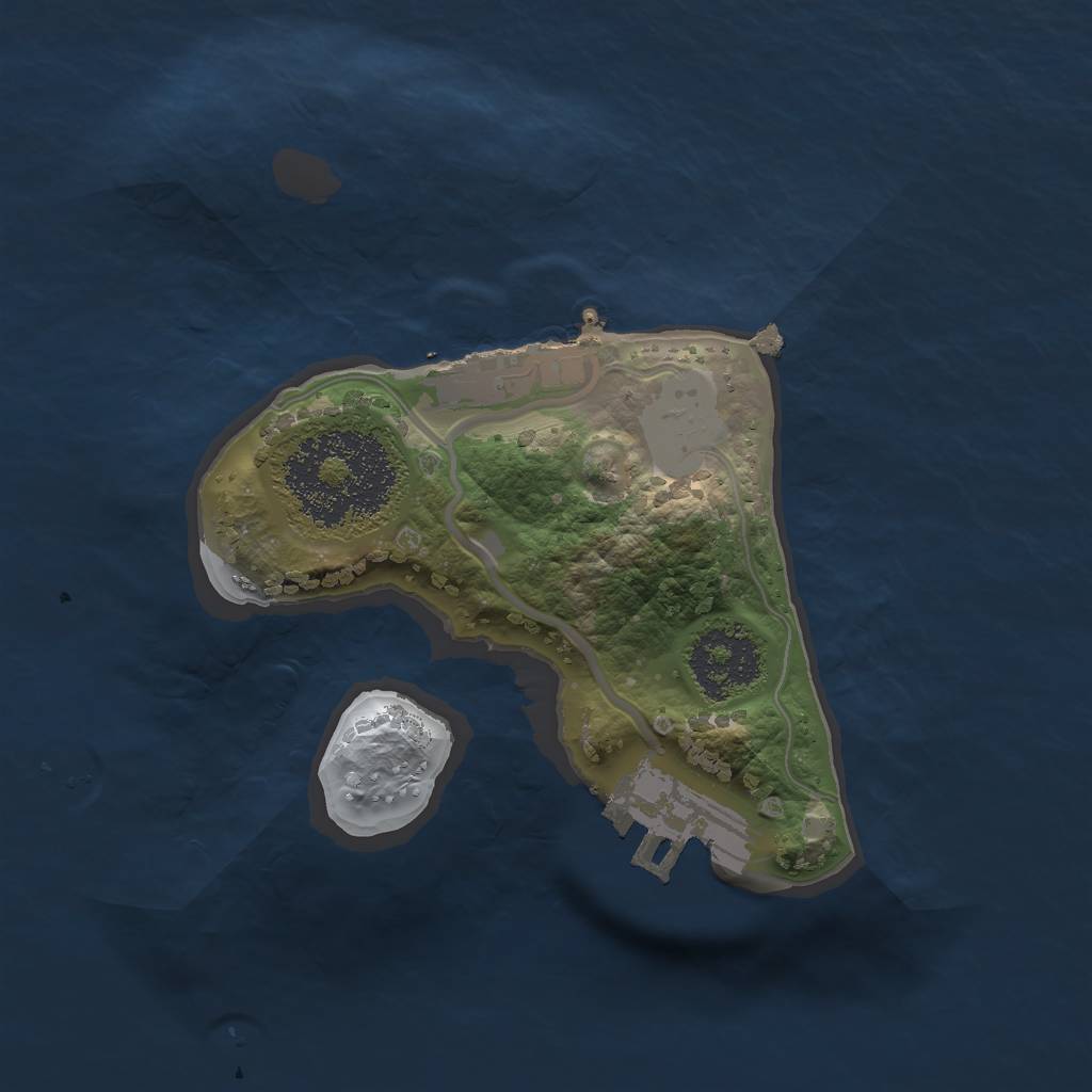 Rust Map: Procedural Map, Size: 1600, Seed: 421516, 6 Monuments