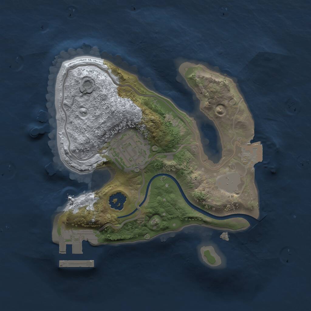 Rust Map: Procedural Map, Size: 1800, Seed: 421516321, 3 Monuments