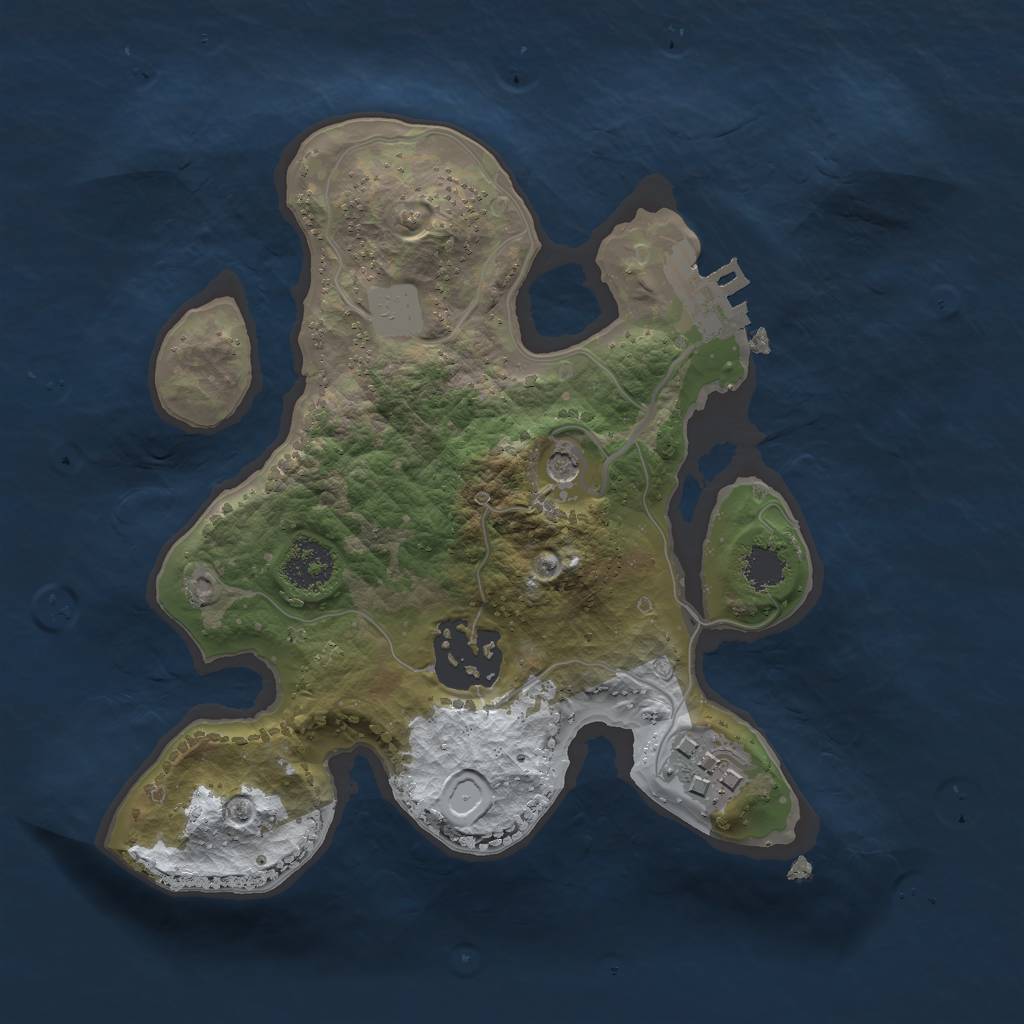 Rust Map: Procedural Map, Size: 2100, Seed: 30, 9 Monuments