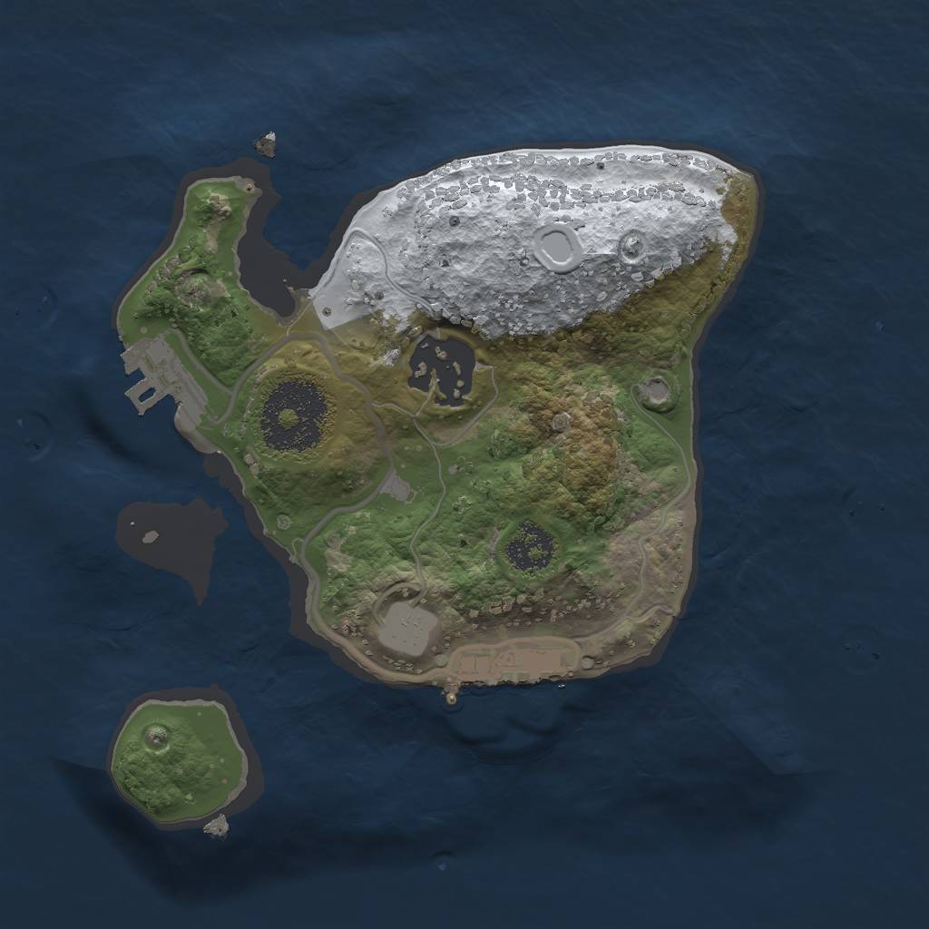 Rust Map: Procedural Map, Size: 2000, Seed: 92789198, 8 Monuments