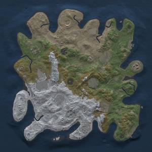 Thumbnail Rust Map: Procedural Map, Size: 3500, Seed: 496928797, 19 Monuments