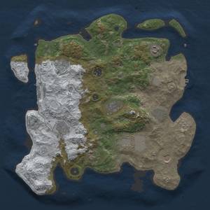 Thumbnail Rust Map: Procedural Map, Size: 3700, Seed: 1000, 19 Monuments