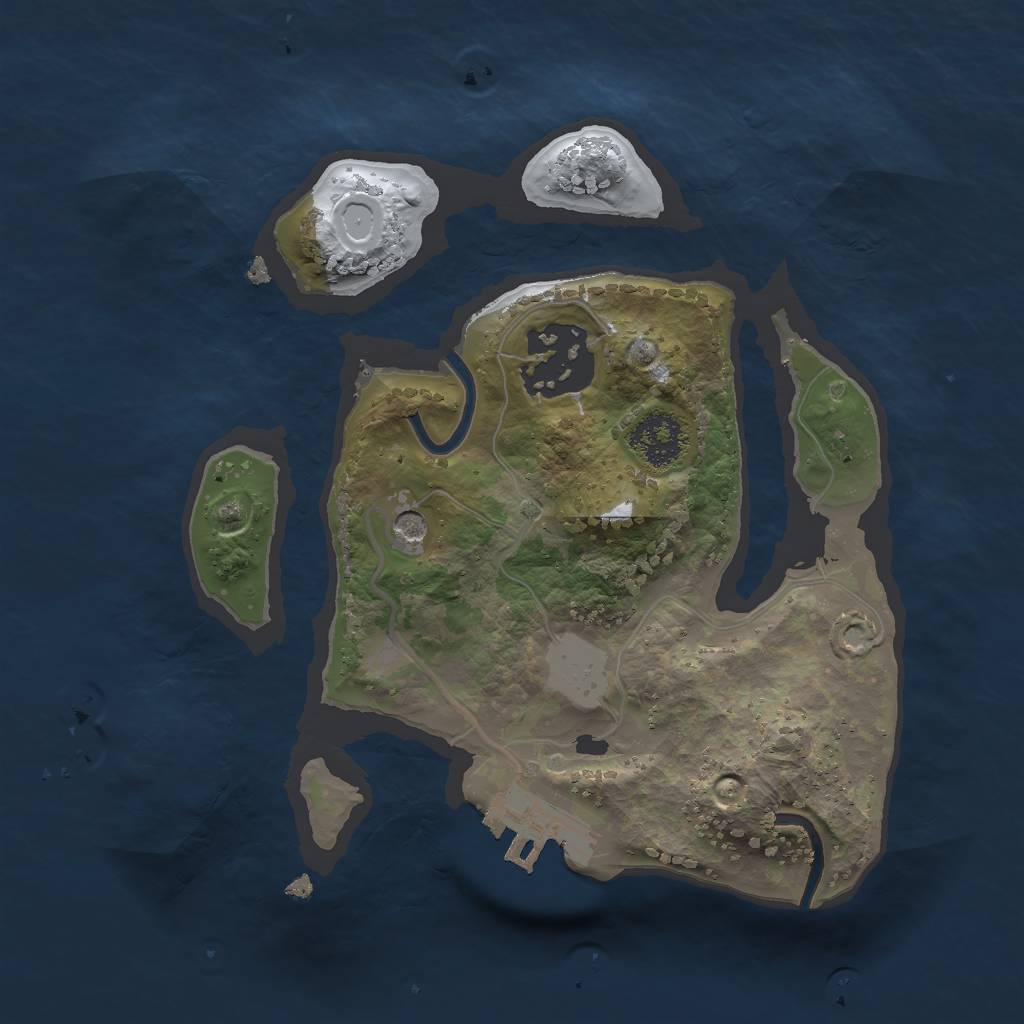 Rust Map: Procedural Map, Size: 2000, Seed: 178562895, 8 Monuments