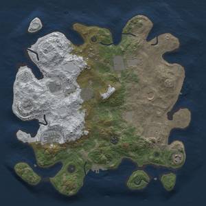 Thumbnail Rust Map: Procedural Map, Size: 3700, Seed: 1700632910, 18 Monuments