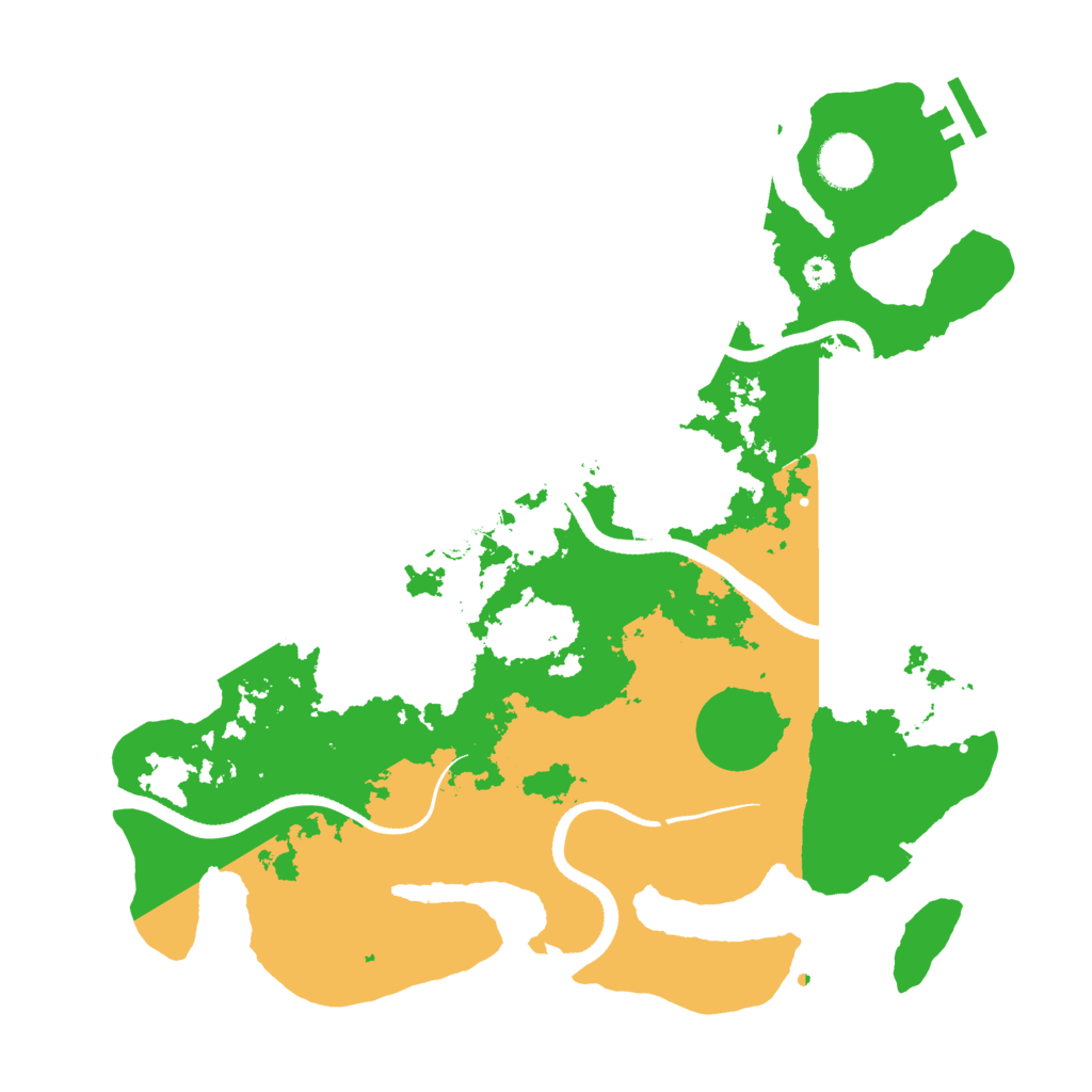 Biome Rust Map: Procedural Map, Size: 3500, Seed: 578392101