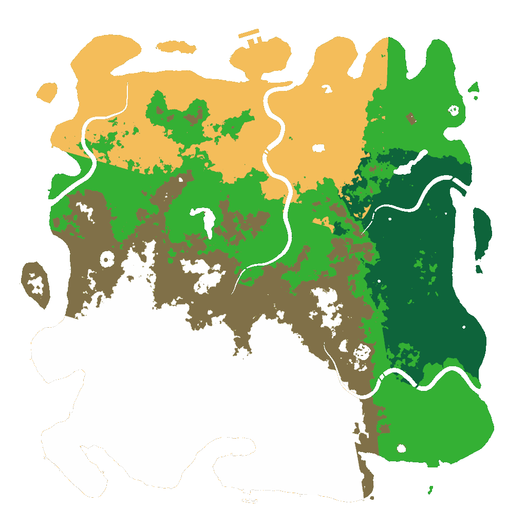 Biome Rust Map: Procedural Map, Size: 5000, Seed: 2147483647