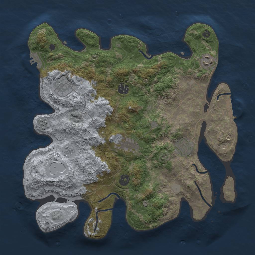 Rust Map: Procedural Map, Size: 3400, Seed: 4764098, 15 Monuments