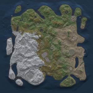 Thumbnail Rust Map: Procedural Map, Size: 4000, Seed: 1004, 18 Monuments