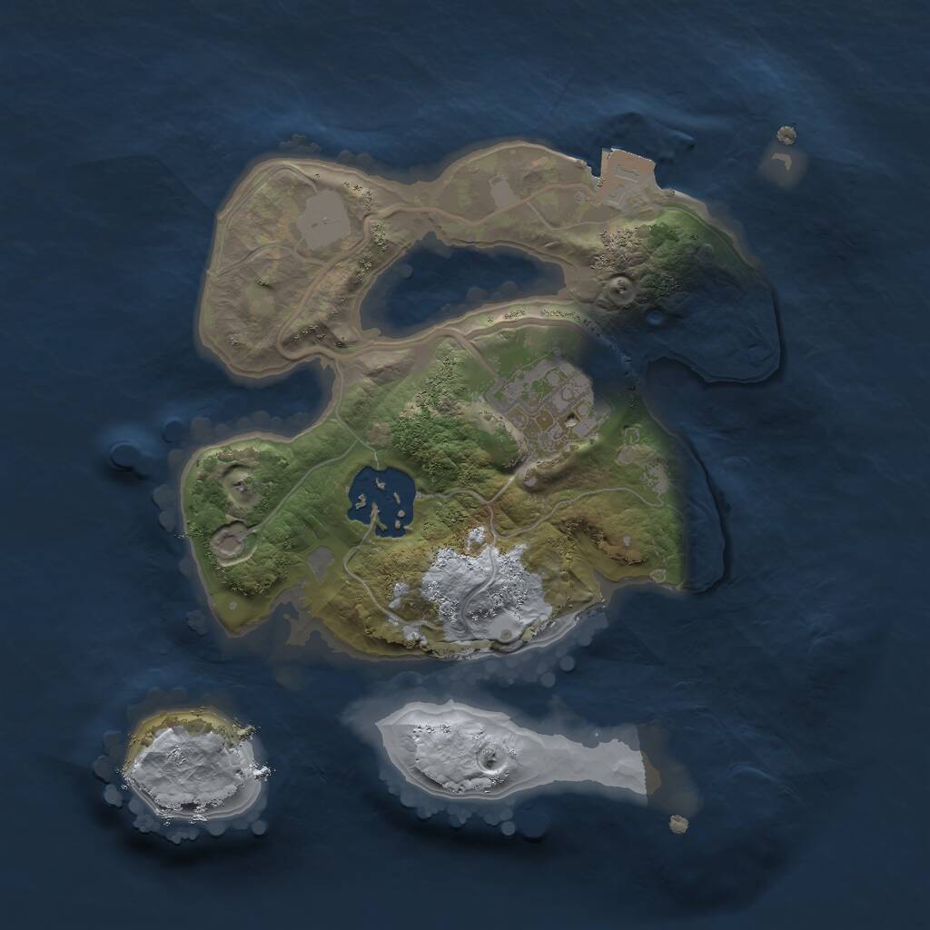 Rust Map: Procedural Map, Size: 2000, Seed: 669965657, 3 Monuments
