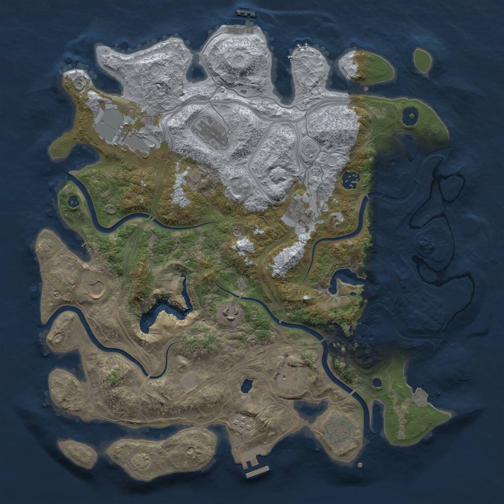 Rust Map: Procedural Map, Size: 4250, Seed: 614923, 15 Monuments