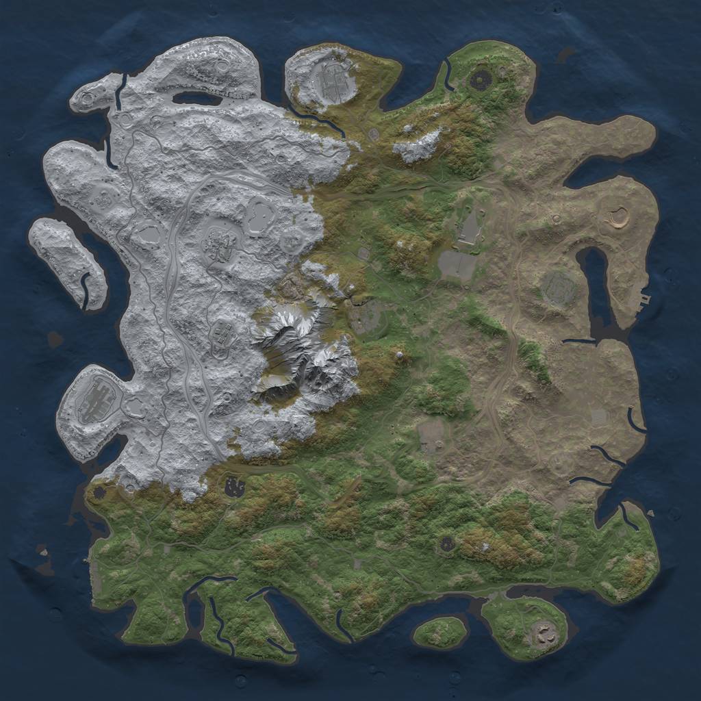 Rust Map: Procedural Map, Size: 5000, Seed: 756652339, 18 Monuments