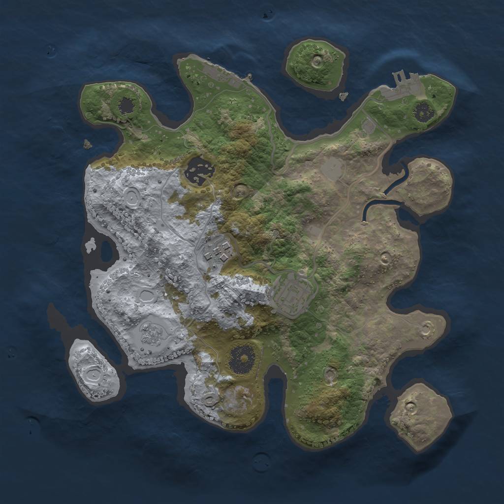 Rust Map: Procedural Map, Size: 2700, Seed: 1581334995, 11 Monuments