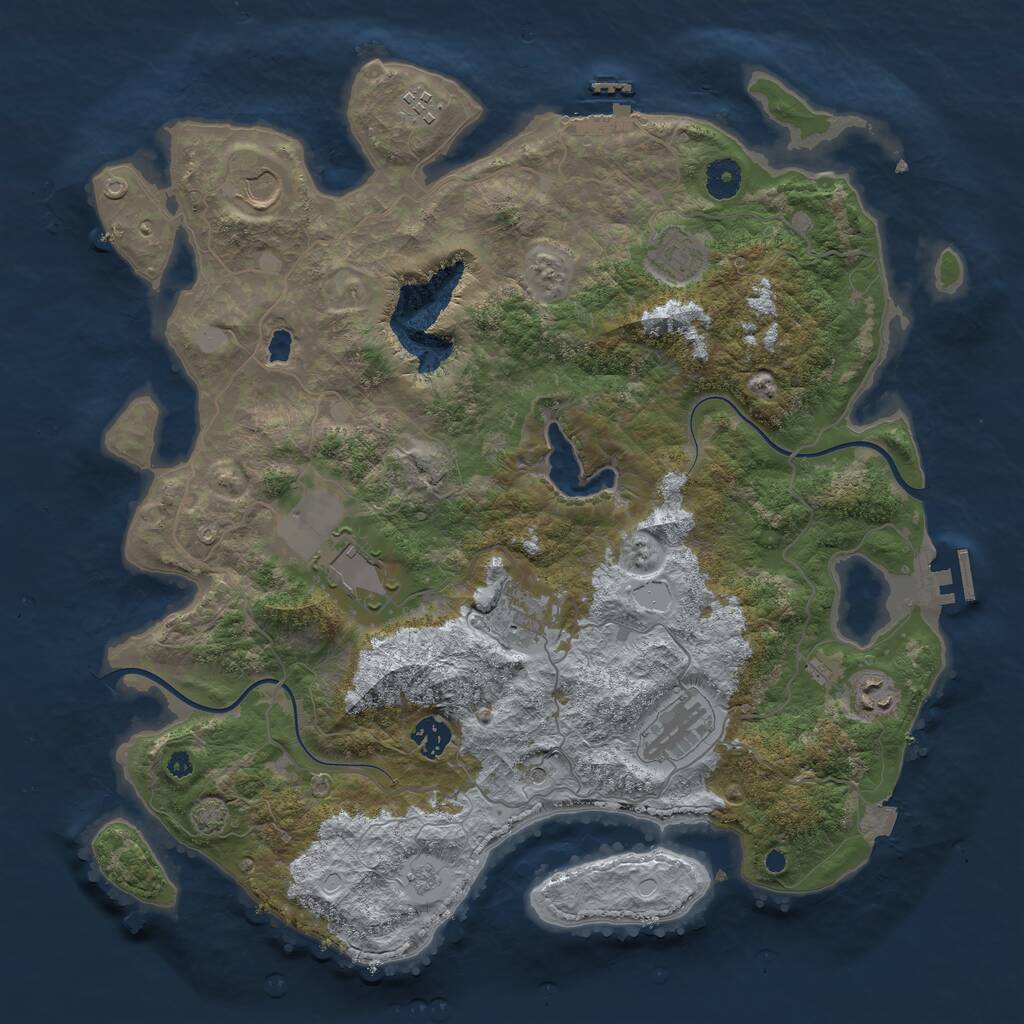 Rust Map: Procedural Map, Size: 4000, Seed: 1767040006, 14 Monuments