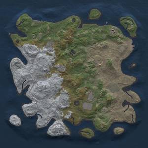 Thumbnail Rust Map: Procedural Map, Size: 4000, Seed: 60000, 18 Monuments