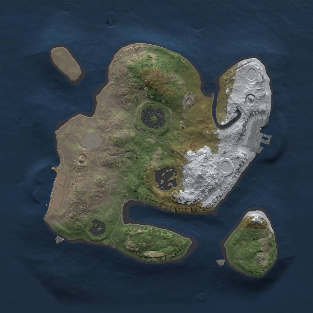 Rust Map: Procedural Map, Size: 2000, Seed: 8383, 8 Monuments