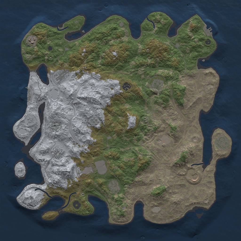 Rust Map: Procedural Map, Size: 4550, Seed: 108158753, 20 Monuments