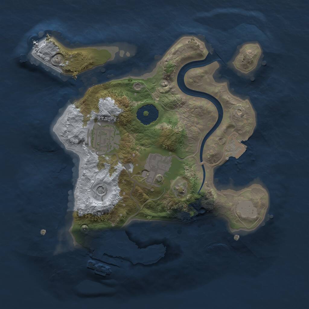 Rust Map: Procedural Map, Size: 2250, Seed: 20220614, 5 Monuments