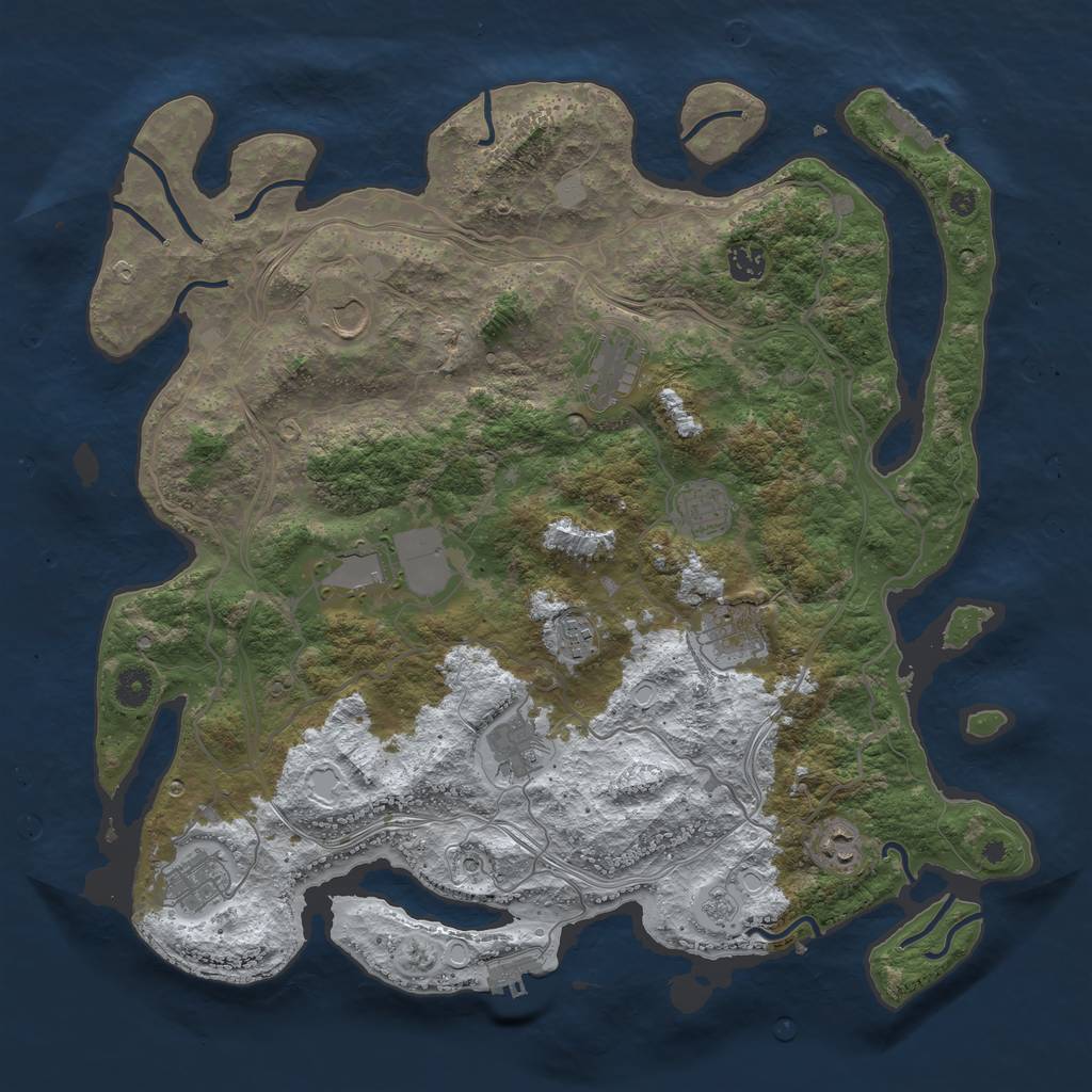 Rust Map: Procedural Map, Size: 4250, Seed: 1746787198, 19 Monuments