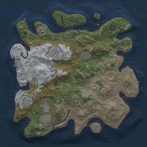 Thumbnail Rust Map: Procedural Map, Size: 3500, Seed: 1060418444, 17 Monuments