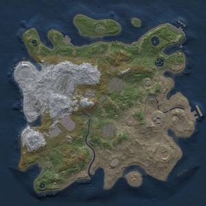 Thumbnail Rust Map: Procedural Map, Size: 3500, Seed: 1060418444, 14 Monuments