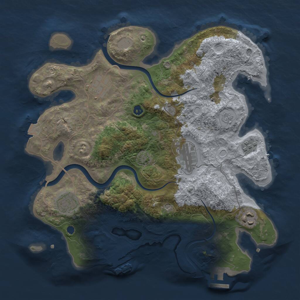 Rust Map: Procedural Map, Size: 3100, Seed: 29, 11 Monuments