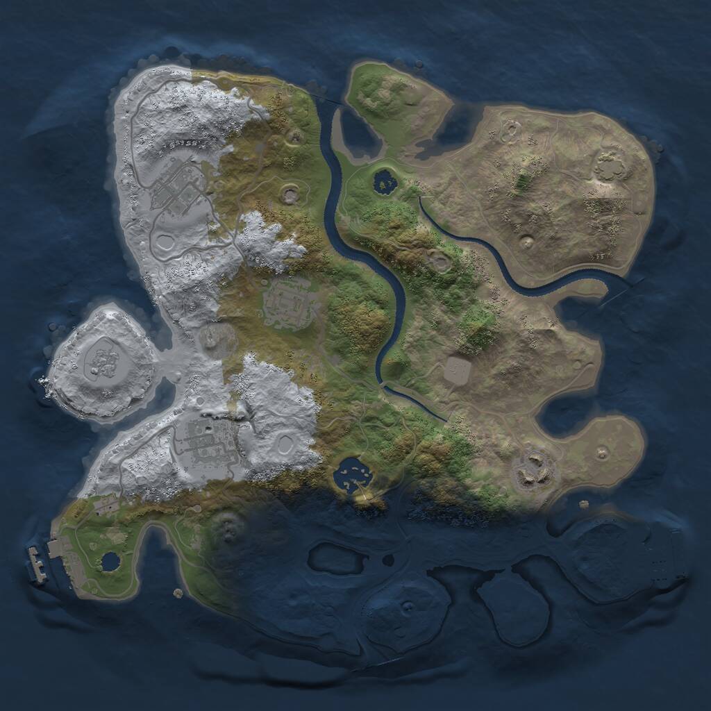 Rust Map: Procedural Map, Size: 3000, Seed: 139160016, 10 Monuments