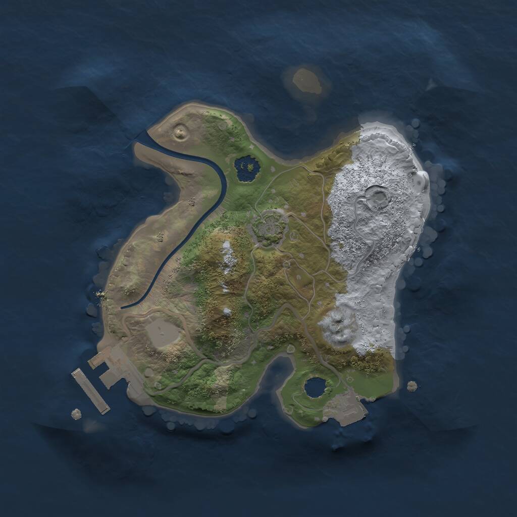 Rust Map: Procedural Map, Size: 2000, Seed: 502682575, 3 Monuments
