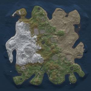 Thumbnail Rust Map: Procedural Map, Size: 3750, Seed: 1752504740, 20 Monuments