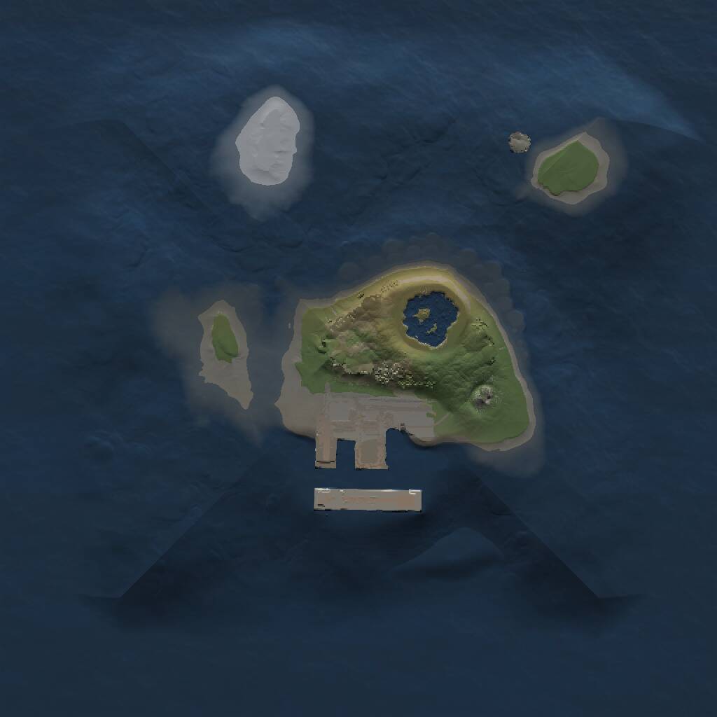 Rust Map: Procedural Map, Size: 1350, Seed: 1234, 2 Monuments