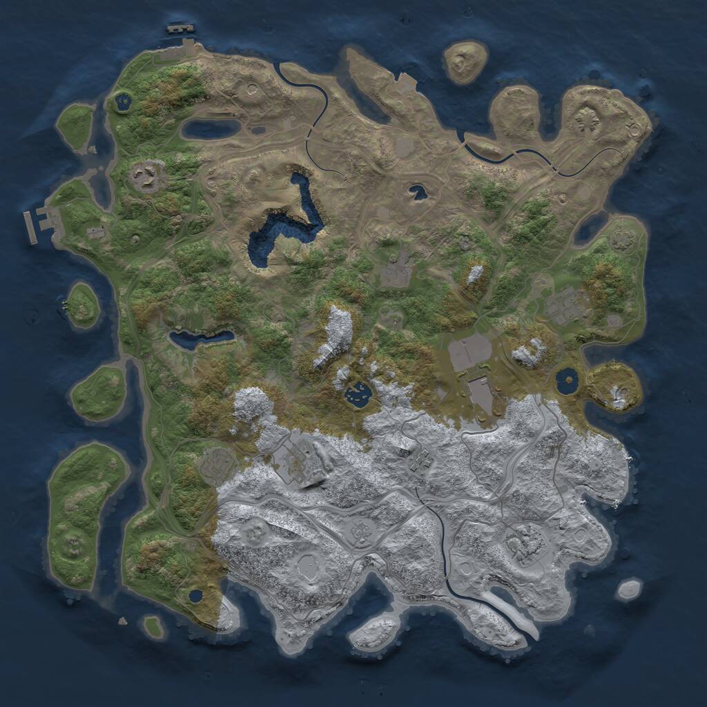Rust Map: Procedural Map, Size: 4250, Seed: 15022663, 15 Monuments