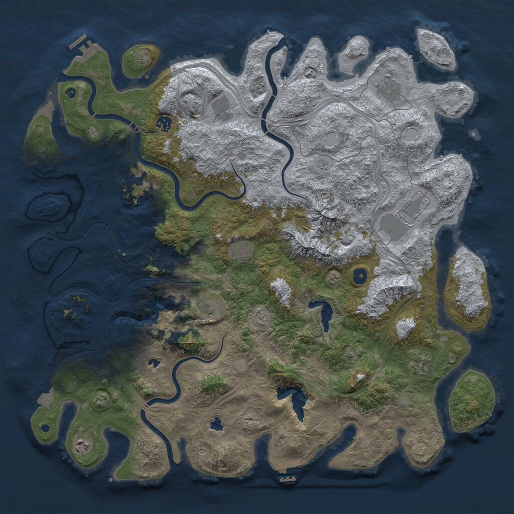 Rust Map: Procedural Map, Size: 5000, Seed: 680491688, 15 Monuments