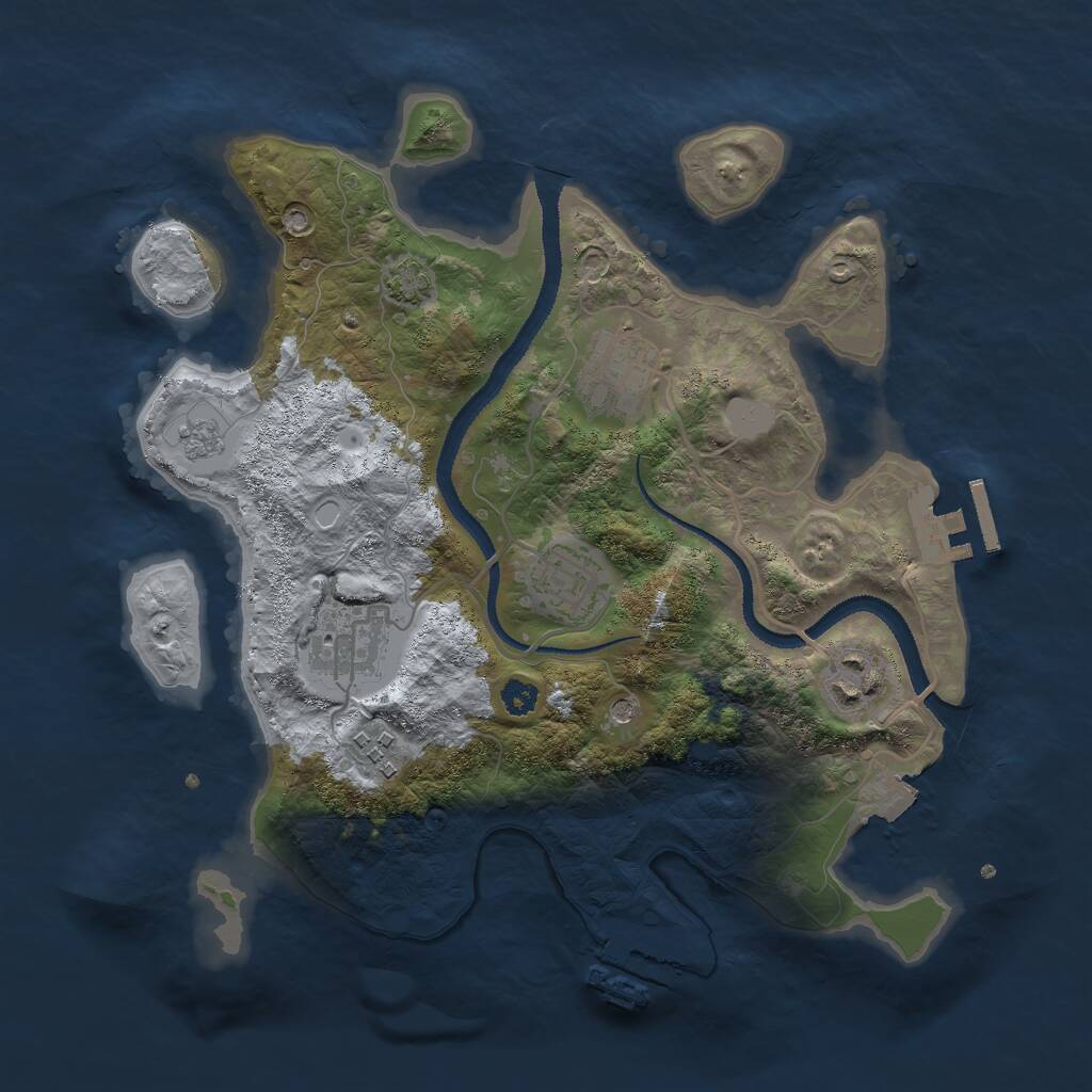 Rust Map: Procedural Map, Size: 3000, Seed: 11168295, 11 Monuments