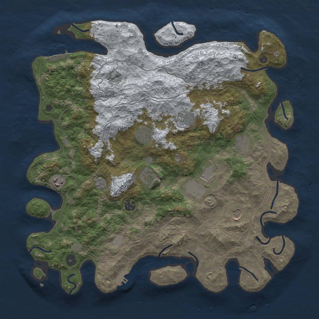 Rust Map: Procedural Map, Size: 4251, Seed: 513, 18 Monuments