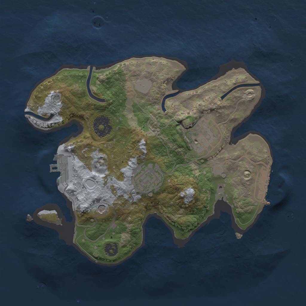 Rust Map: Procedural Map, Size: 2300, Seed: 1612616161, 10 Monuments