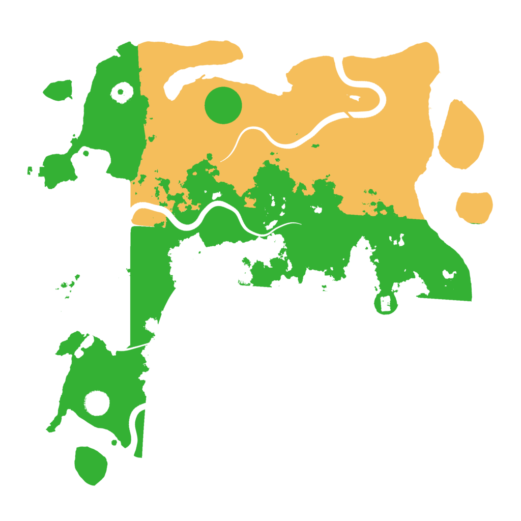 Biome Rust Map: Procedural Map, Size: 3700, Seed: 88909