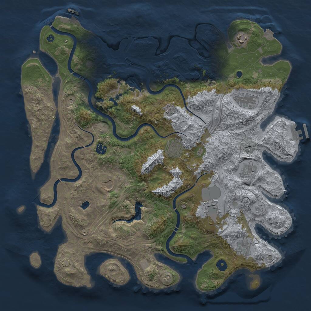 Rust Map: Procedural Map, Size: 4250, Seed: 155629, 15 Monuments