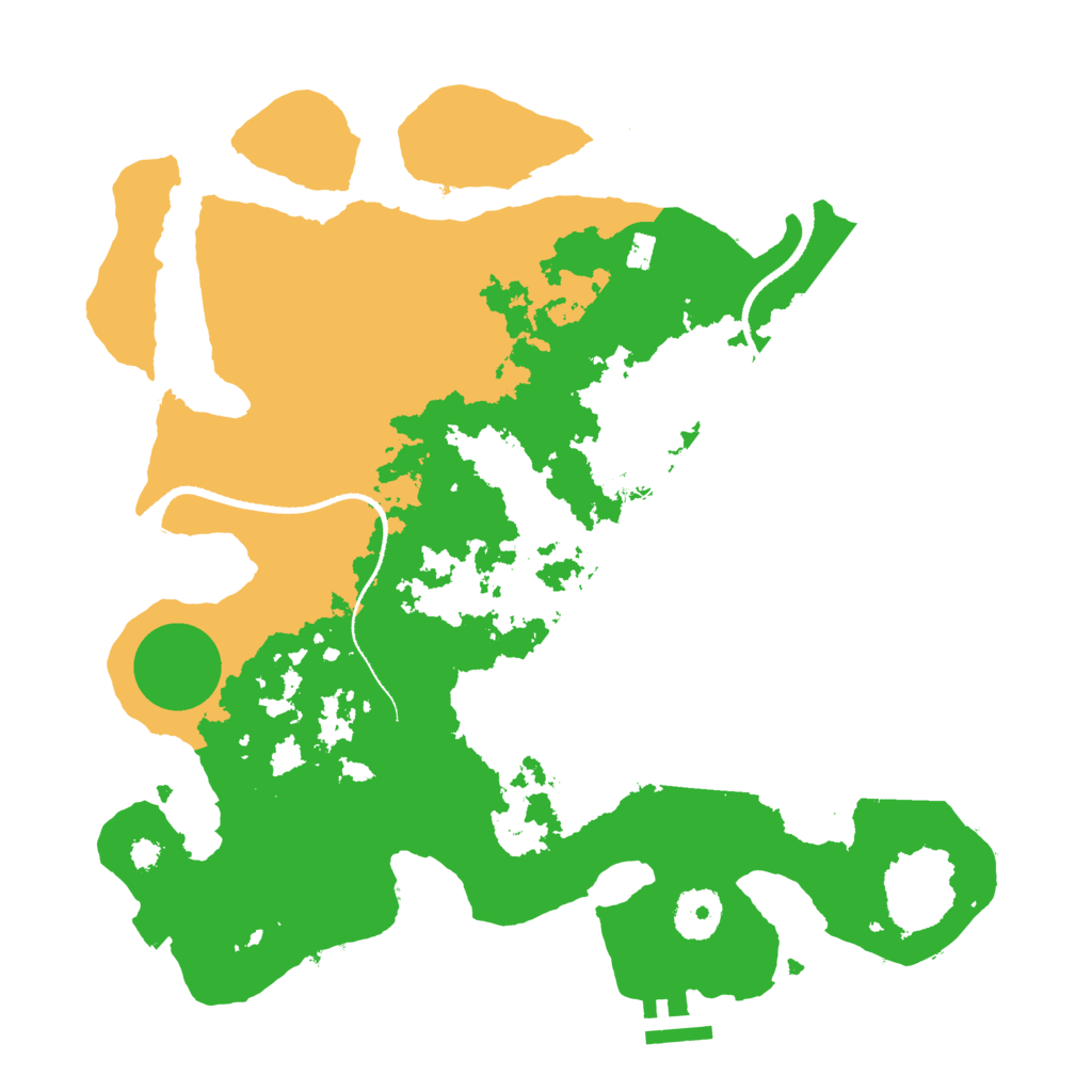 Biome Rust Map: Procedural Map, Size: 3300, Seed: 2222