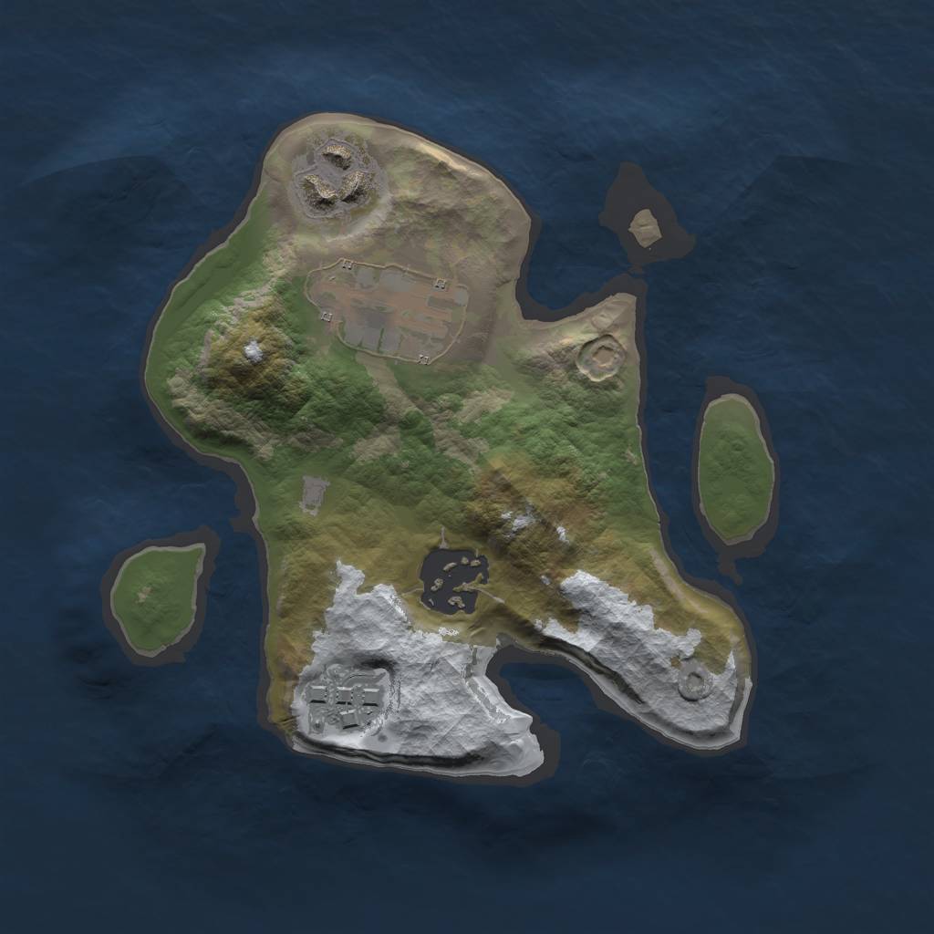 Rust Map: Barren, Size: 2000, Seed: 321, 6 Monuments