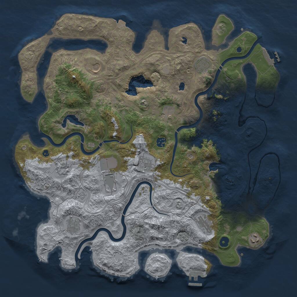 Rust Map: Procedural Map, Size: 4500, Seed: 1654041600, 17 Monuments