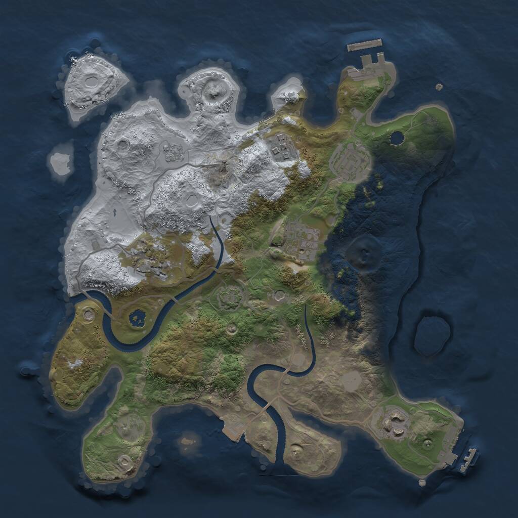 Rust Map: Procedural Map, Size: 3000, Seed: 22302, 11 Monuments