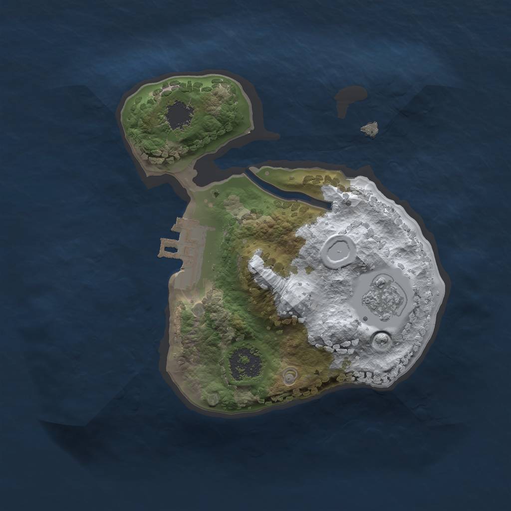 Rust Map: Procedural Map, Size: 1600, Seed: 6938523, 6 Monuments